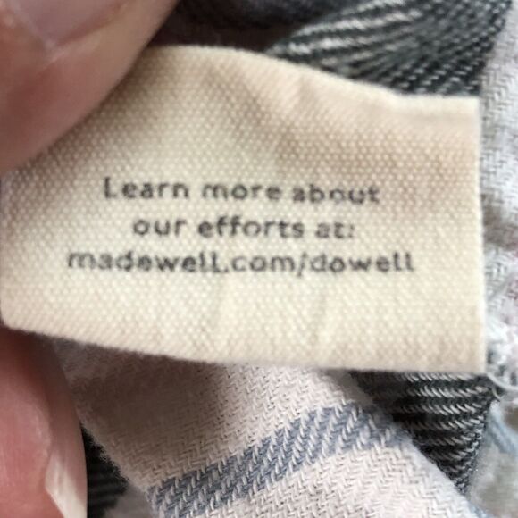 MADEWELL Womens Button Down Plaid Boxy Short Sleeve Shirt Size Small - Picture 15 of 15